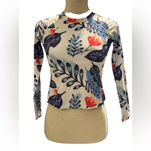 Woman’s Floral Rash Guard Two Piece Swimwear